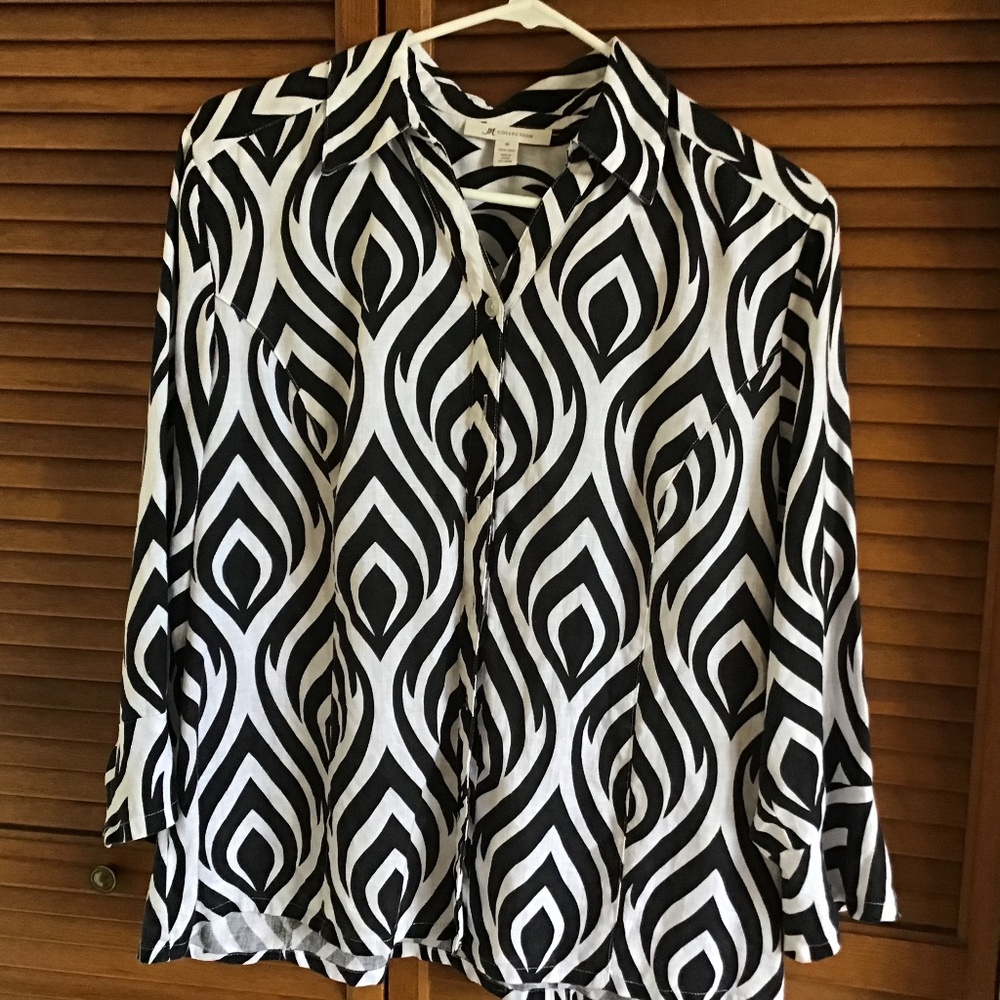JM Collection linen blouse